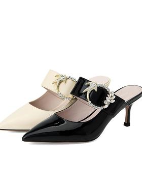 皇冠专柜正品Roberta诺贝达女鞋RM07227时尚细跟穆勒鞋