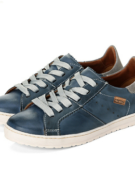 皇冠老店Pikolinos派高雁22春季牛皮系带纯色休闲单鞋PS223804