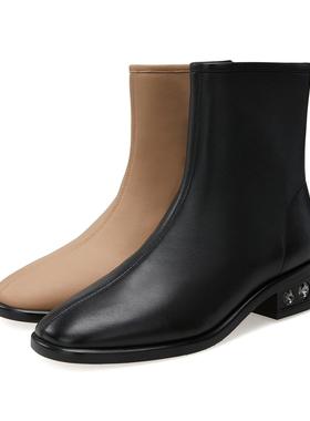 皇冠专柜正品Roberta诺贝达女鞋RA17233秋冬百搭水钻饰扣时装靴