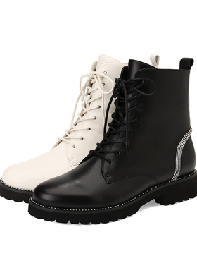 皇冠专柜正品Roberta诺贝达女鞋RA08009冬季系带水钻休闲短皮靴