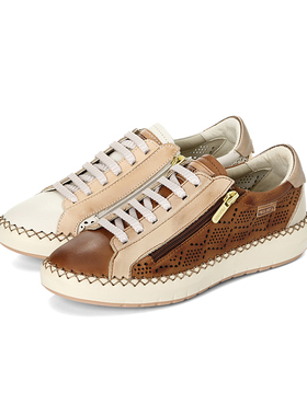 皇冠老店Pikolinos派高雁春季多材质拼接平跟拼色运动鞋PS231607