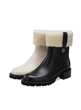 皇冠专柜正品Roberta诺贝达女鞋RA18807女鞋冬款圆头粗跟短靴