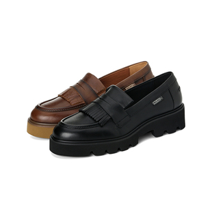 皇冠老店Pikolinos派高雁秋季牛皮平跟套脚休闲乐福鞋PL224701