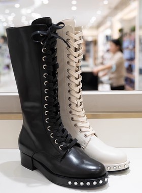 秒杀特惠 皇冠专柜正品Roberta诺贝达RA08041马丁靴水钻短筒皮靴