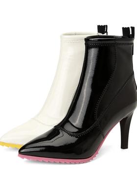 皇冠专柜正品Roberta诺贝达女鞋RA08028冬季时尚百搭弹力靴女靴子