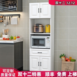 现代简约定制餐边柜储物柜烤箱微波炉客餐厅厨房高收纳餐柜子碗柜