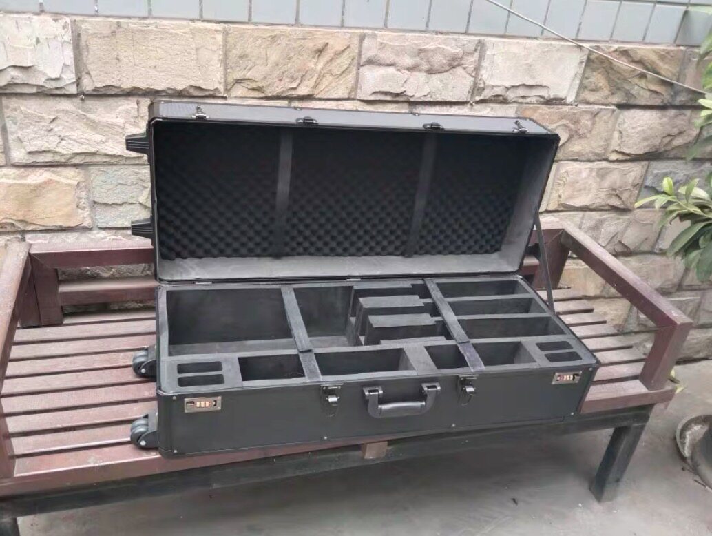 100CM 3차원 슬롯 계란 면화 전술 상자 야외 알루미늄 합금 프레임 막대 롤러 CS 모델 보관 상자