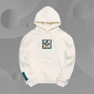 Lining 莫高窟莲花图案男子连帽卫衣AWDQ625 李宁正品