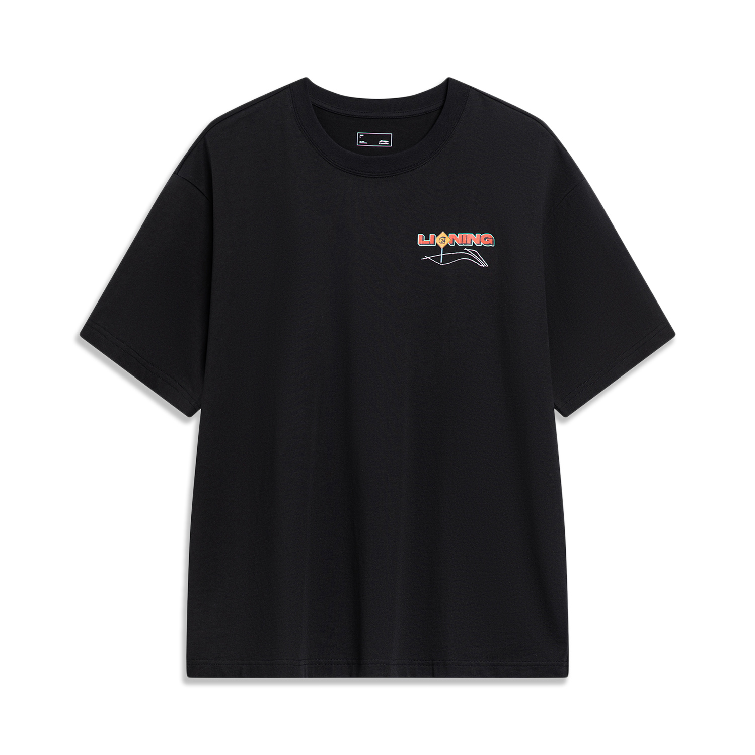Lining/李宁正品滑板系列男子简约透气宽松运动短袖文化衫AHSU017