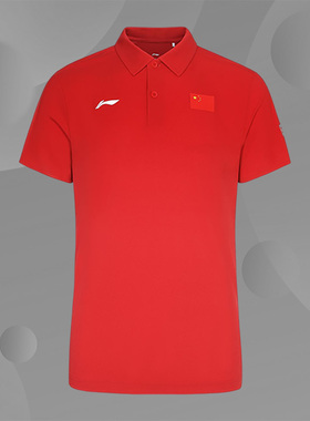 Lining/李宁正品男子宽松透气舒适运动休闲翻领短袖Polo衫APLS229