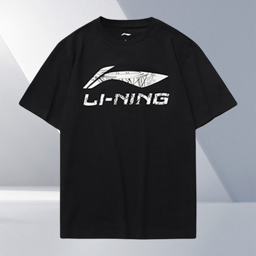 Lining/李宁正品春季新款男子时尚宽松透气圆领短袖T恤AHST471