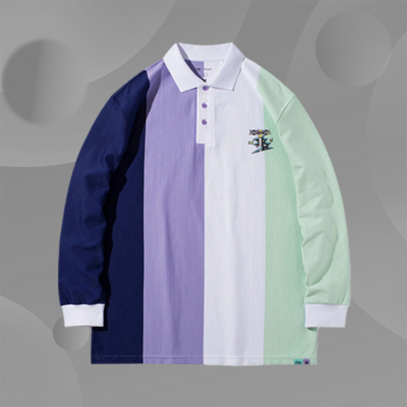 中国李宁滑板闪浪联名男女同款秋新款宽松长袖POLO衫APLR143