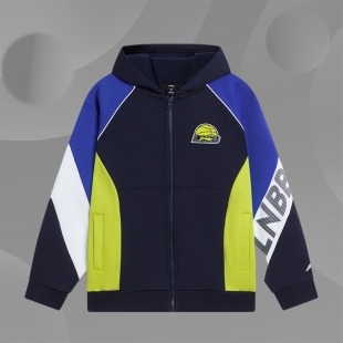 男大童休闲运动篮球系列开衫 新款 连帽外套YWDS337 李宁正品 Lining