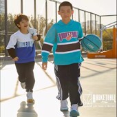 男大童篮球系列时尚 Lining 李宁正品 宽松休闲套头连帽卫衣YWDT069