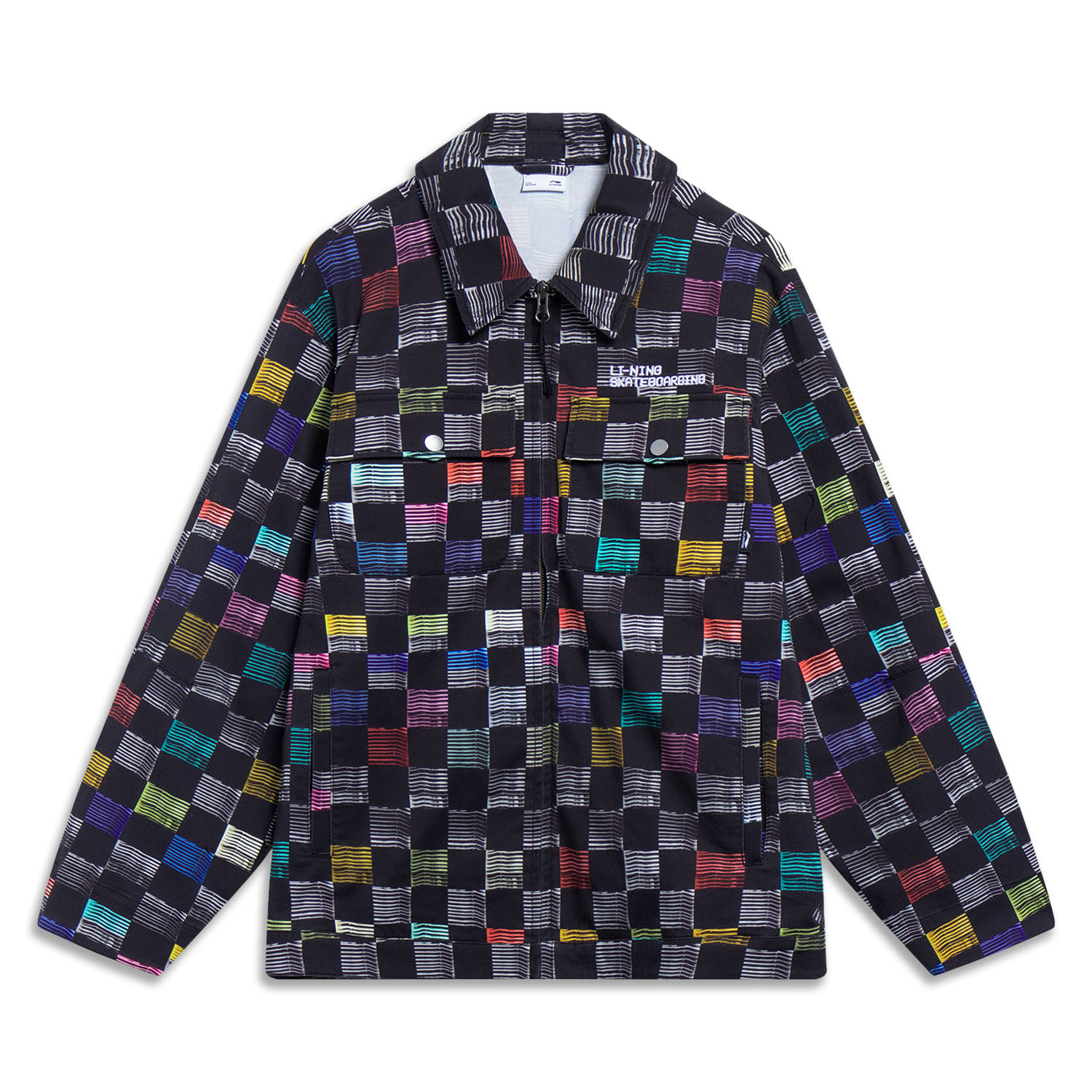 Lining/李宁正品滑板系列男子时尚潮流宽松休闲翻领外套AFDT125