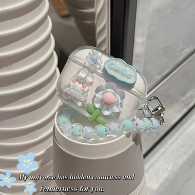 波点兔子适用籁特易耳星环Ultra保护套透明新款StarRingUltra蓝牙