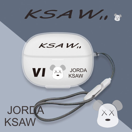 适用wopow/沃品OWS18蓝牙耳机保护套透明挂绳新款沃品OWS18耳机壳ows18耳夹式耳机套卡通防摔软充电仓盒创意