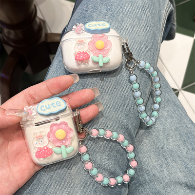 花朵兔子适用漫步者x5evo保护套AtomEvo卡通LolliProSE耳机套NewS