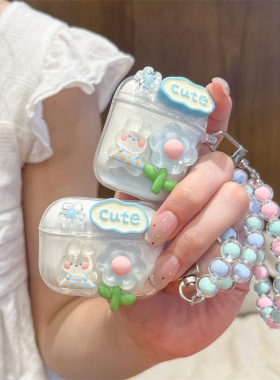 波点兔子适用漫步者lollipro5保护套Lolli Pro5蓝牙耳机保护壳Edifier防摔透明创意可爱卡通lolipro5耳机套女