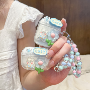 波点兔子适用漫步者lollipro5保护套Lolli Pro5蓝牙耳机保护壳Edifier防摔透明创意可爱卡通lolipro5耳机套女