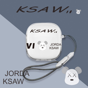 适用OPPO Enco Air4新声版蓝牙耳机保护套透明新款挂绳oppoencoair4新声版耳机壳卡通防摔软壳充电仓个性创意