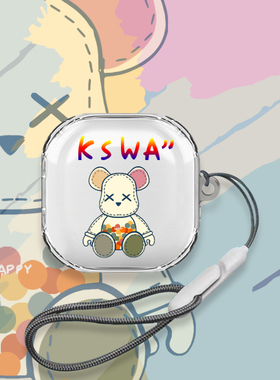 暴熊适用荣耀Earbuds X9耳机套透明新款华为Honor荣耀earbudsx9蓝牙耳机保护壳X9可爱卡通硅胶防摔女男情侣盒
