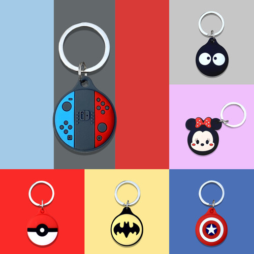 适用AirTag2保护套苹果airtags链卡通air防丢器tag钥匙扣环追踪器