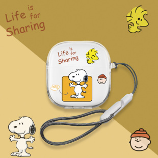 适用OPPO Enco Air4新声版蓝牙耳机保护套透明新款挂绳oppoencoair4新声版耳机壳卡通防摔软壳充电仓个性创意