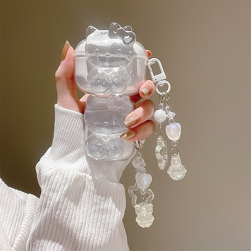 可爱小猫适用Sony索尼wfc710n耳机套透明新款索尼WF一C510蓝牙耳