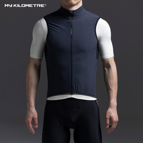 MY KILOMETRE 男女款骑行服春秋季防风透气骑行马甲公路自行车服