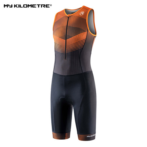 MY KILOMETRE铁人三项无袖铁三连体服骑行服跑步游泳男款Ironman