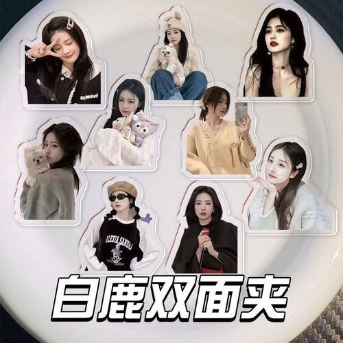白鹿双面便签PP夹应援明星周边物料试卷夹文件夹桌面摆件生日礼物