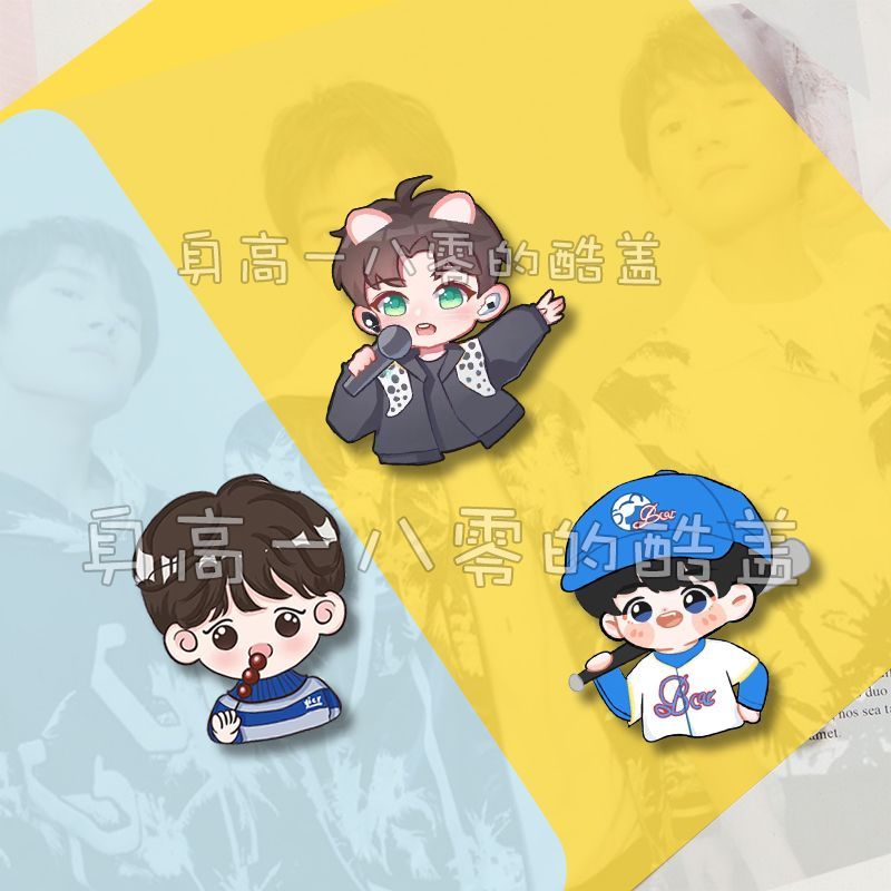 TFBOYS胸针Q版徽章王源王俊凯易烊千玺展厅摆件森系挂件学生礼物