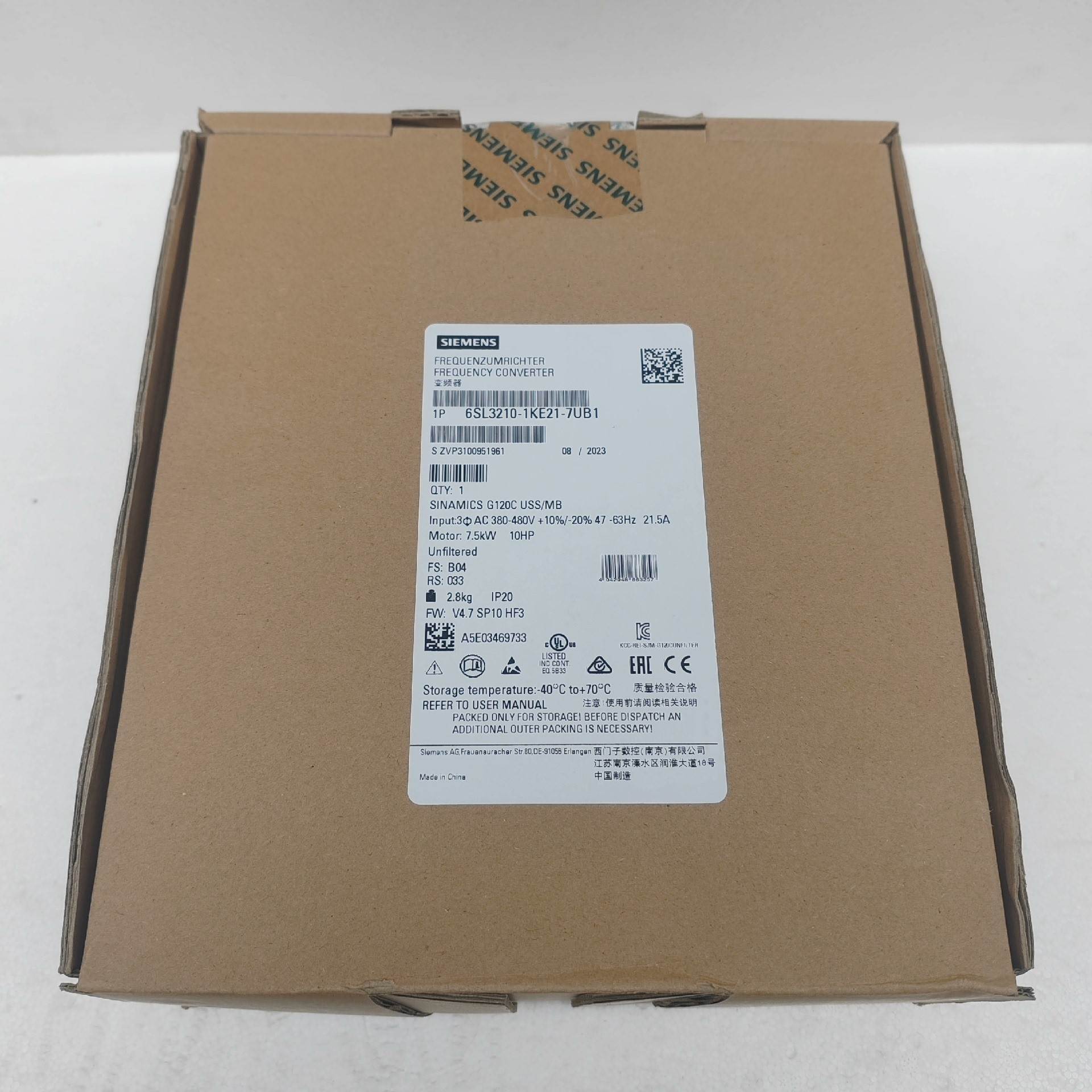 非实价议价议价议价西门子变频器6SL3210-1KE21-7UB1 全新正品,非