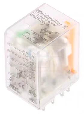 非实价议价议价原装正品 DRM570048L 14脚带灯继电器DC48V 776005