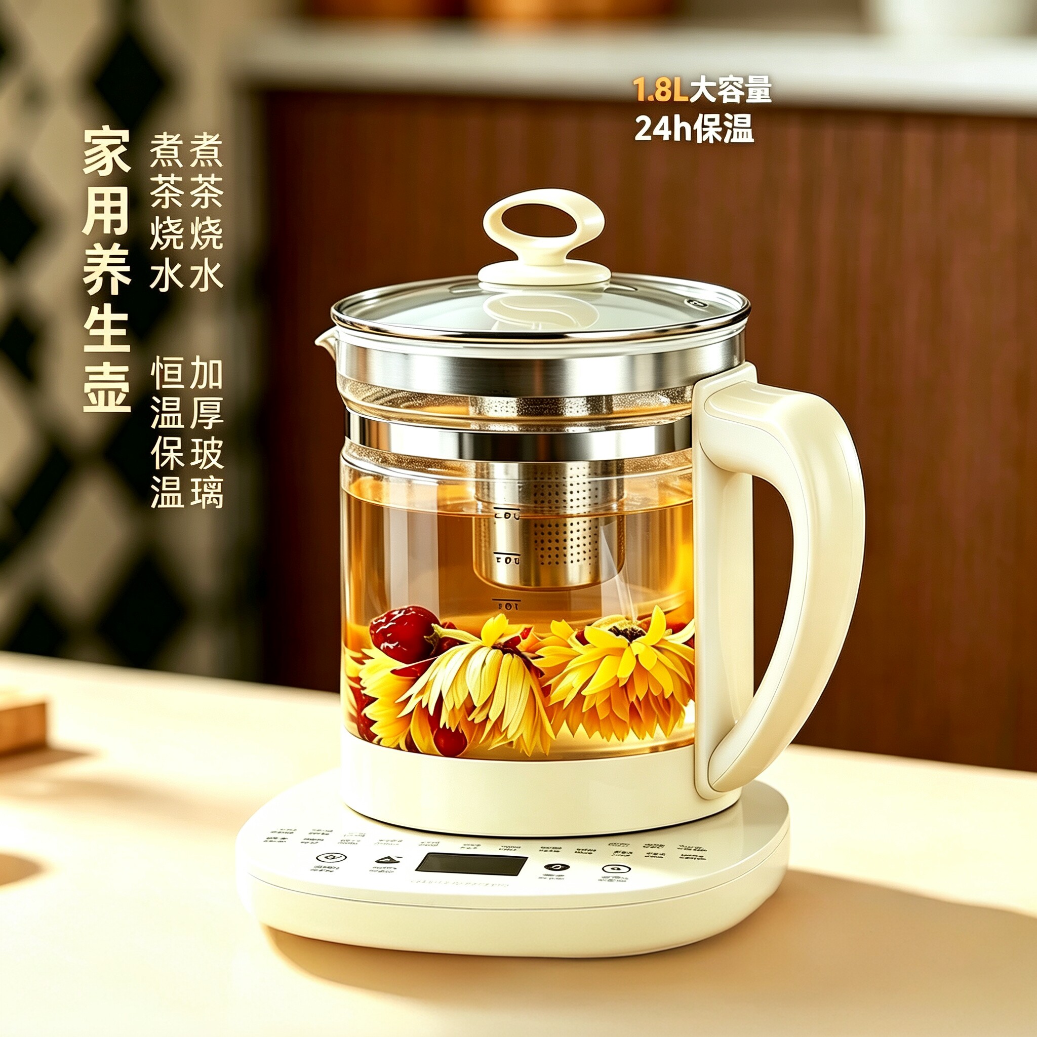 养生壶大容量高硼硅多功能煎药壶办公室烧水壶煮花茶壶