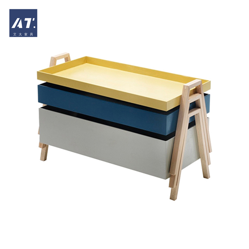 AIVTAI/北欧实木设计师家具woodencoffee table创意茶几咖啡桌