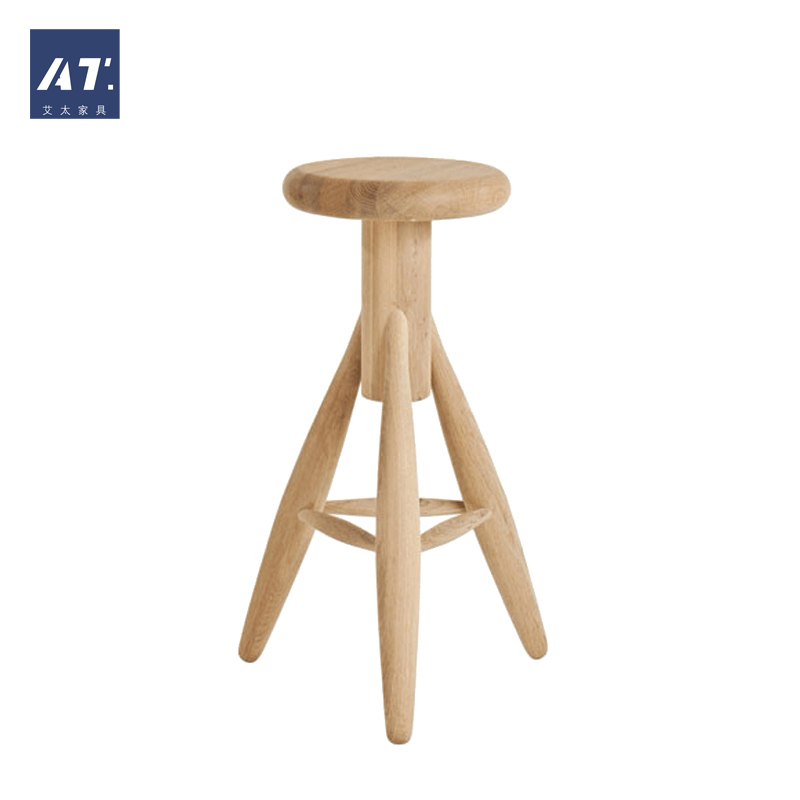 AIVTAI/北欧实木 经典设计师家具 rocket stool火箭凳休闲吧凳