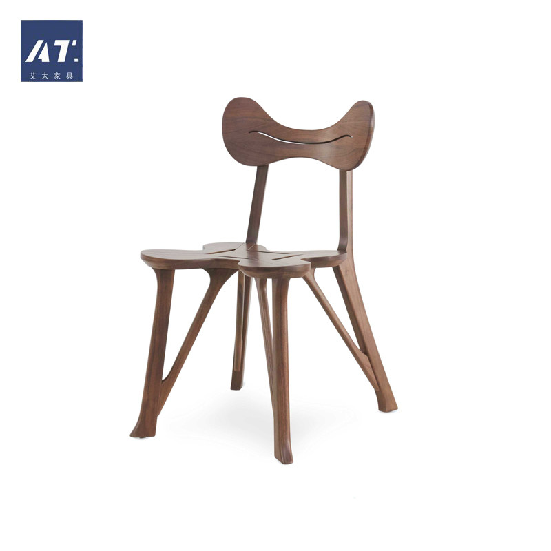AIVTAI/设计师家具北欧艺术实木蝴蝶椅Stay Dining Chair住宿餐椅