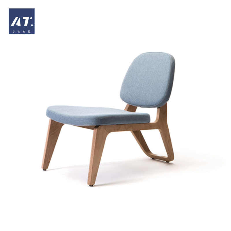 AIVTAI/北欧实木设计师家具 moon lounger chair售楼处休闲椅