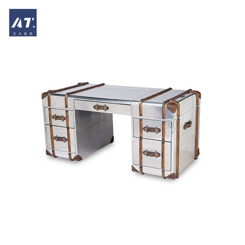 AIVTAI/工业风设计globetrekker aero desk太空铝皮书桌办公桌