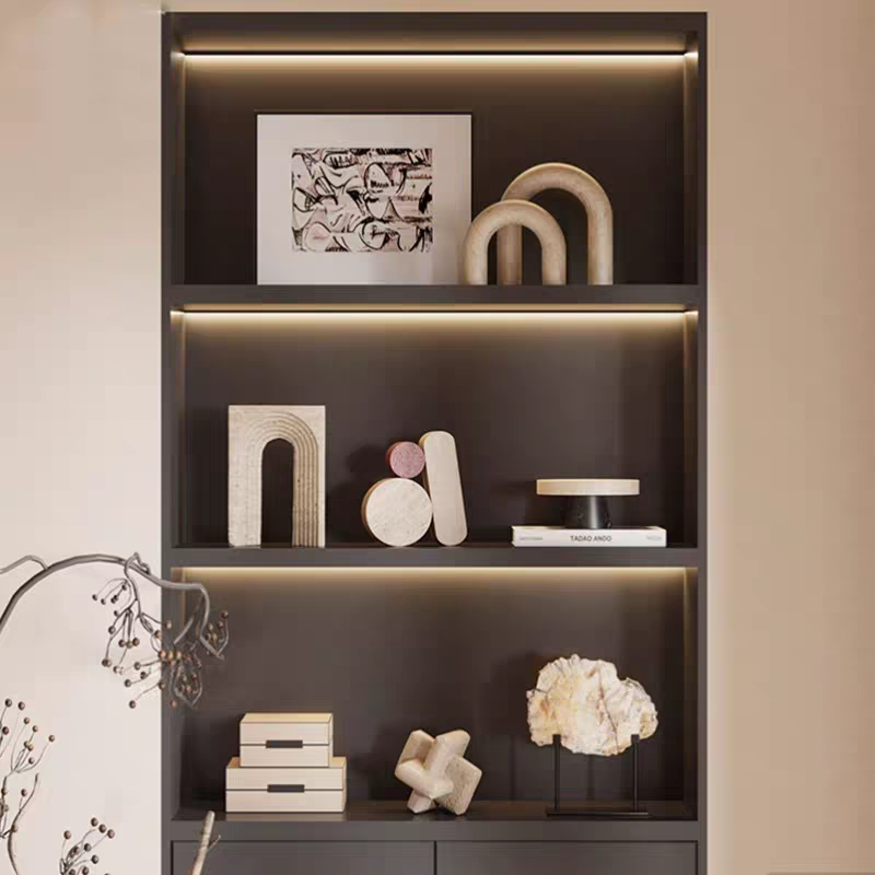 侘寂中古风民宿复古层架软装饰品高级小众感开放格酒柜电视柜摆件