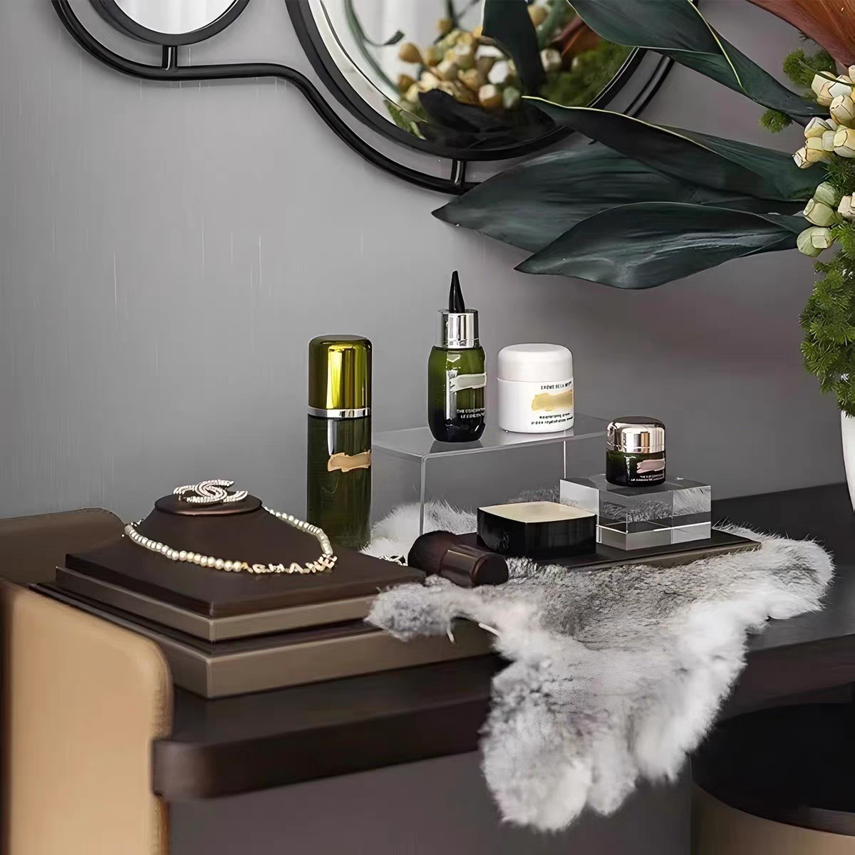梳妆台摆件高级感轻奢风女主人房衣帽间装饰品高级感软装氛围感
