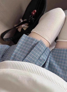 松蓝jk制服裙正版水蓝色校供感格裙半身裙裙高腰日系百褶裙女春夏