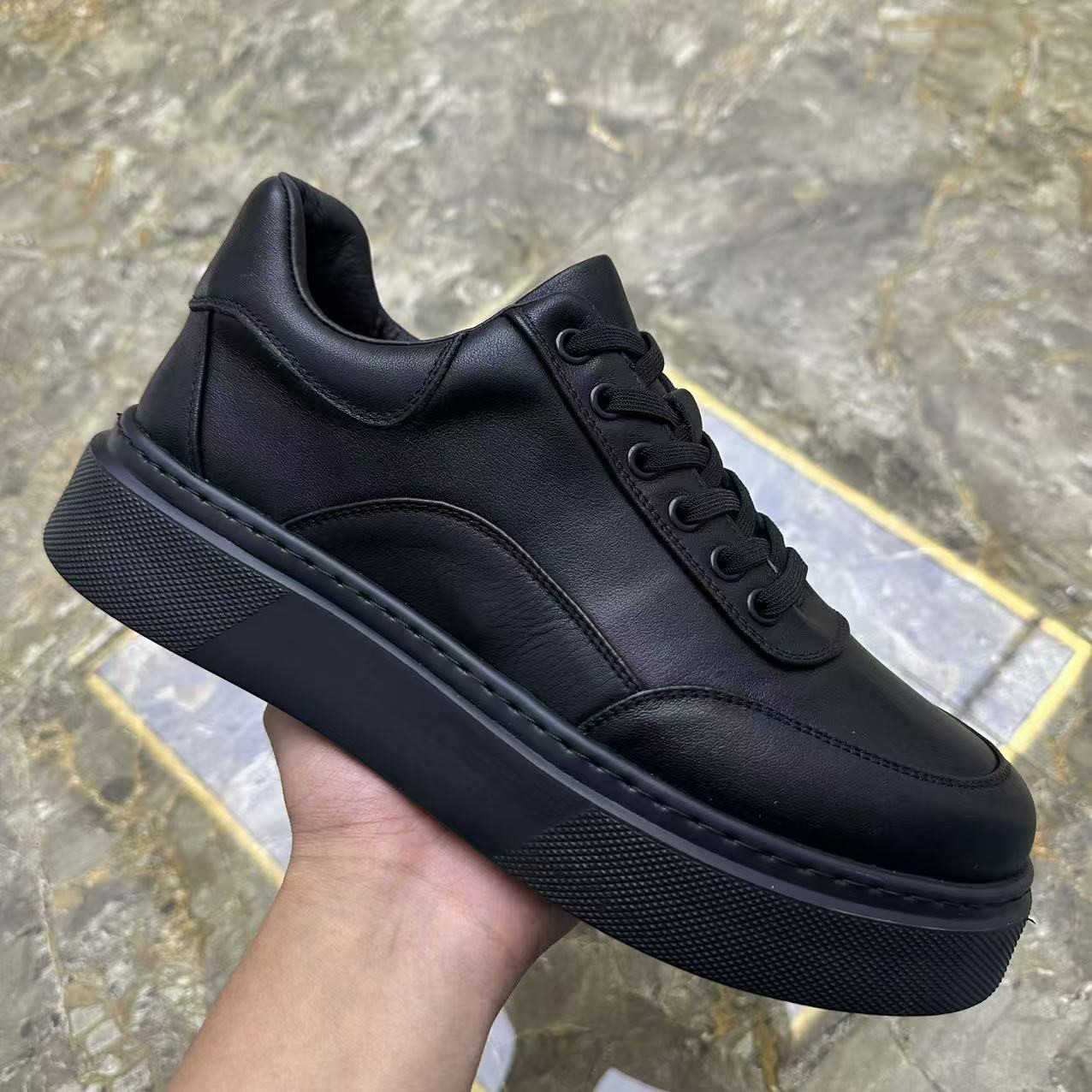 2025新款广州真皮男鞋厚底增高休闲板鞋青年系带时尚皮鞋牛皮鞋子,流行男鞋,休闲板鞋,淘宝优惠券,粉丝福利购,淘宝优惠卷