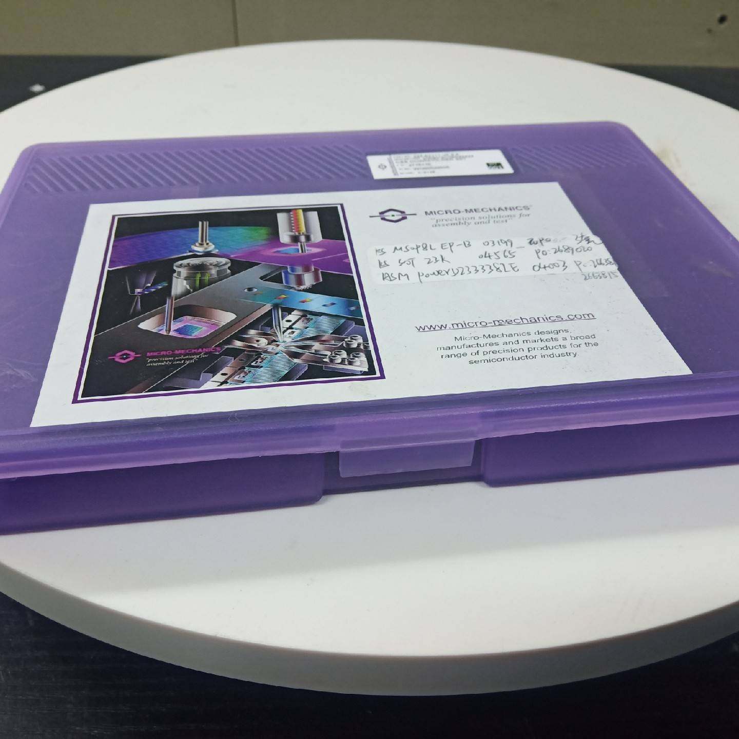 询价购-aser Capex 04003固晶机治具，紫色盒子装