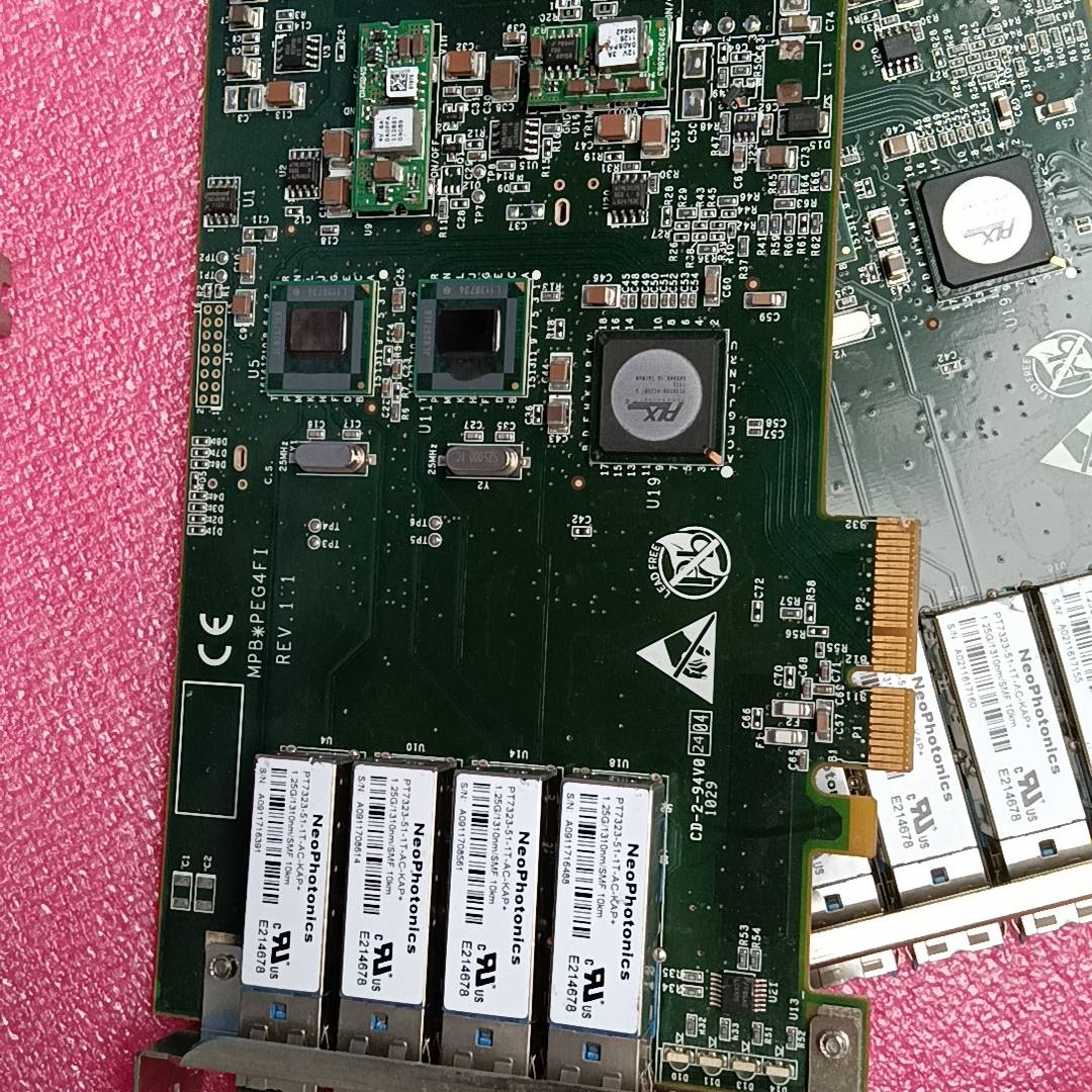 询价购-出一块四口千兆光纤网卡，型号是PEG4F