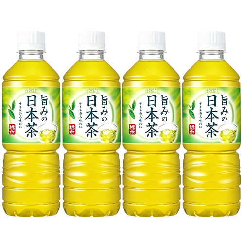 日本进口朝日日本茶绿茶饮料600ml*4瓶普洱乌龙茶十六茶混合茶饮