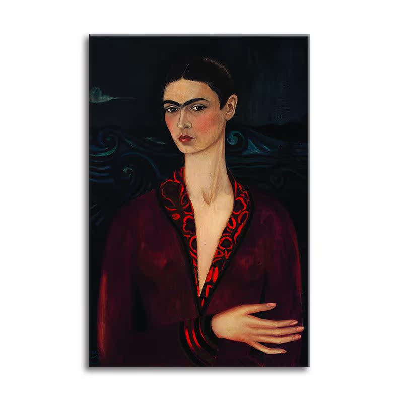 北欧油彩画《穿天鹅绒的女士》Frida弗里达人物装饰画复古风在类目 家居饰品, 装饰画, 现代装饰画中 - 来自Buy2taobao.com提供专业的淘宝代购服务