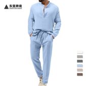 sports clothes mens 长袖 sweater 长裤 秋套装 set跨境运动男士 衫